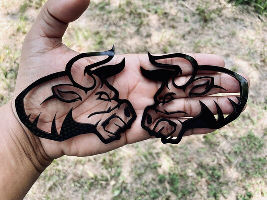 Raging Angry Bull Car Emblem Badges Custom New