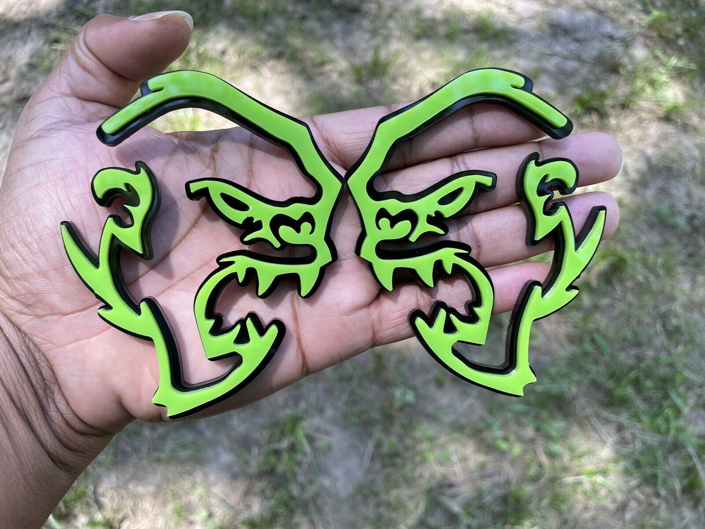 Gorilla Badge Emblems Lime Green On Black New