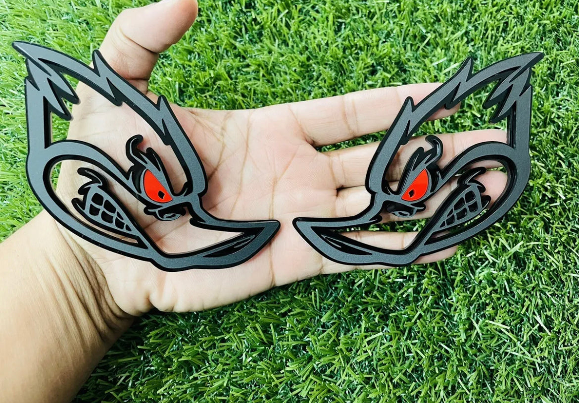 Racing Woodpecker Emblem Badges Red Eye Badge Addictz Custom New Car/Truck