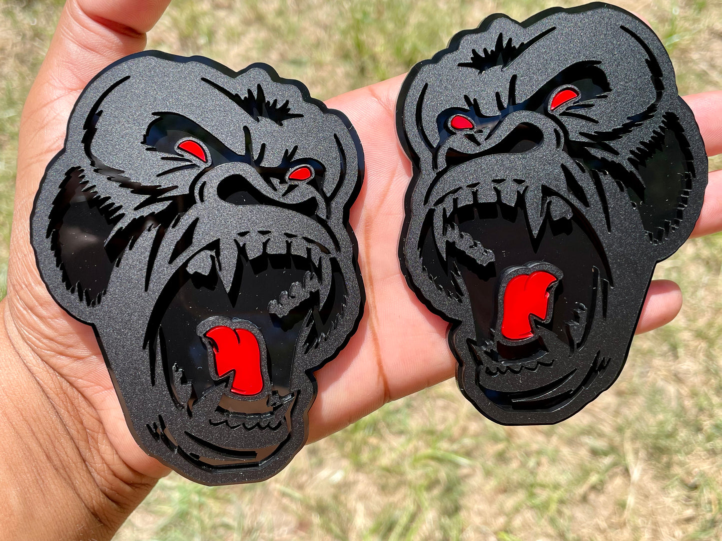 Red Eye Angry Gorilla Ape Emblem Badges Custom New.