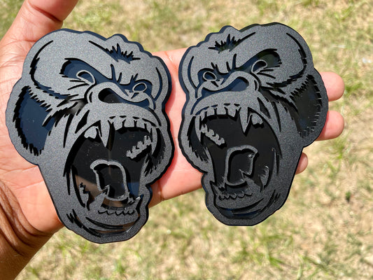 Angry Gorilla Ape Emblem Badges Custom New