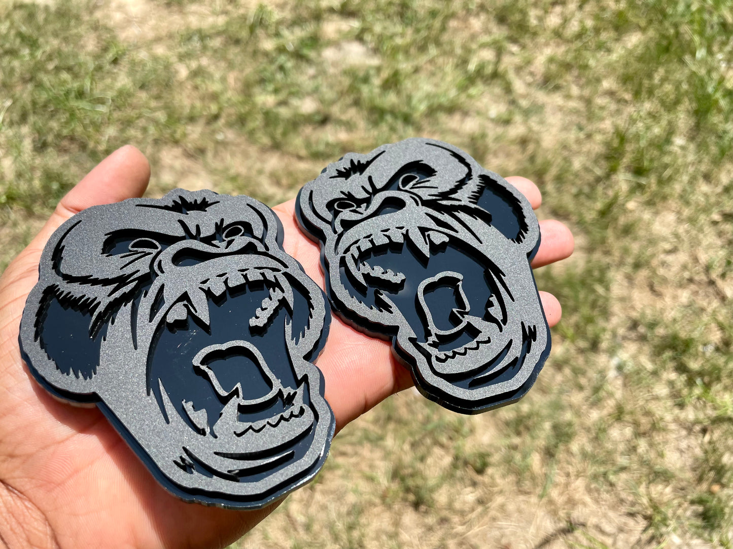 Angry Gorilla Ape Emblem Badges Custom New