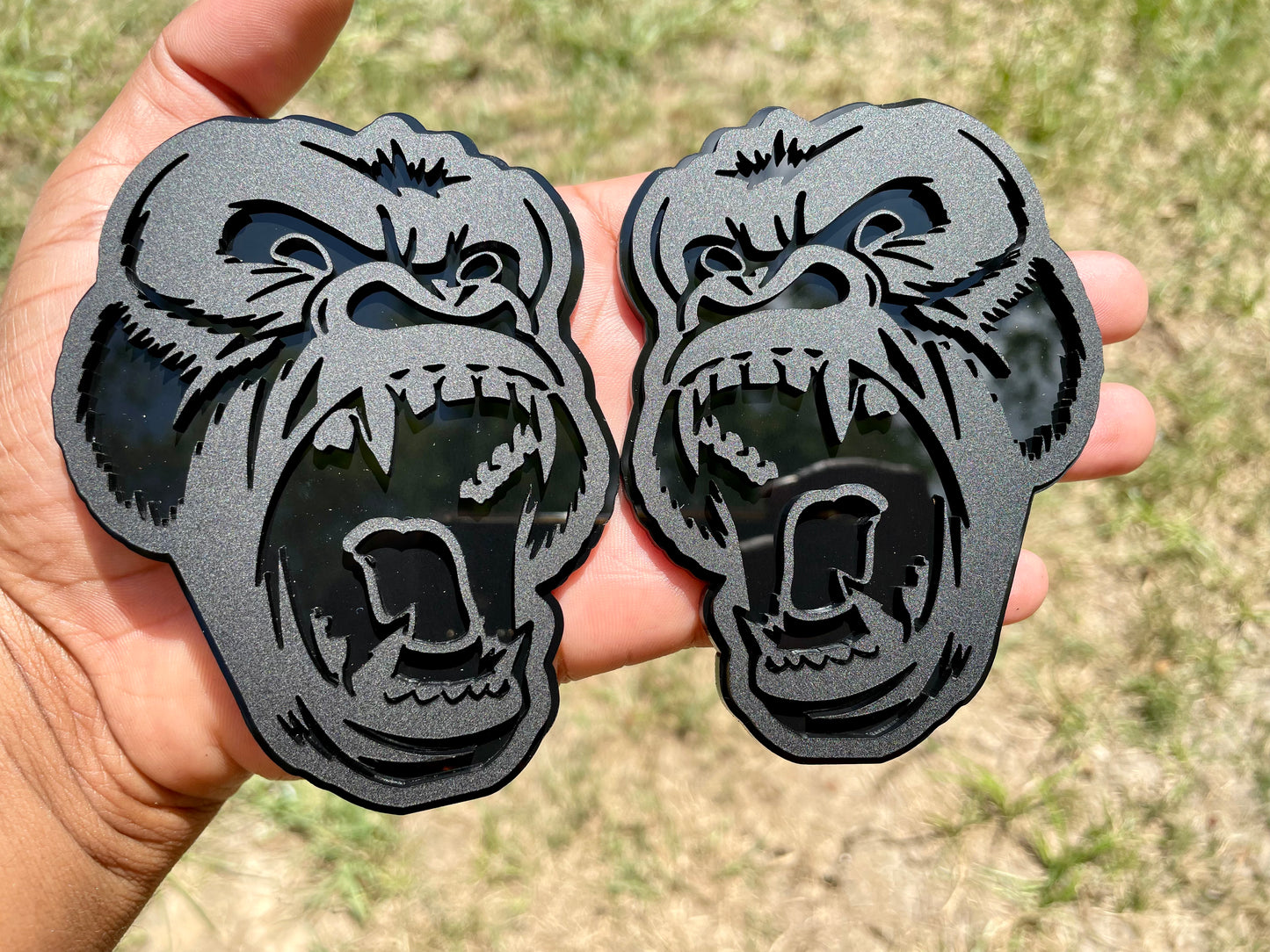 Angry Gorilla Ape Emblem Badges Custom New